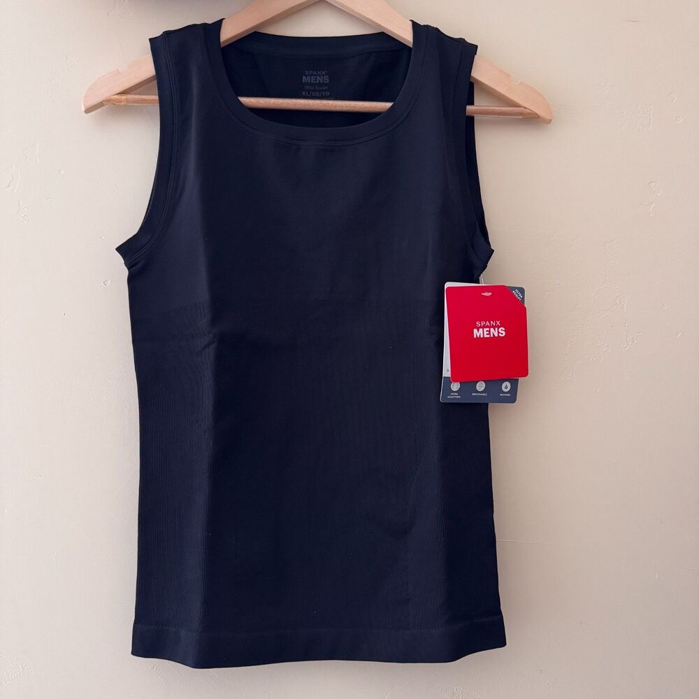 SPANX Ultra Sculpt Seamless Men's Tank Top Black XL NWT